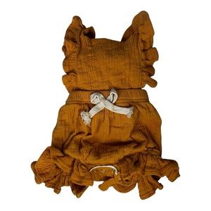 Ruffled Golden Yellow Baby Romper